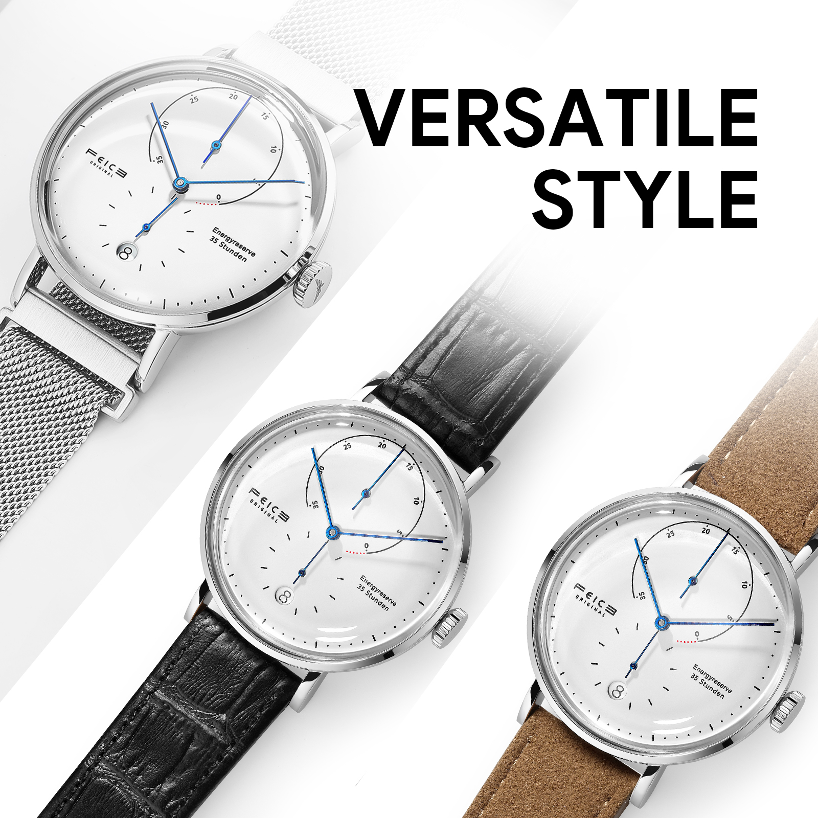 Elegant Modern Bauhaus Minimalist Dress Watch - FM202  