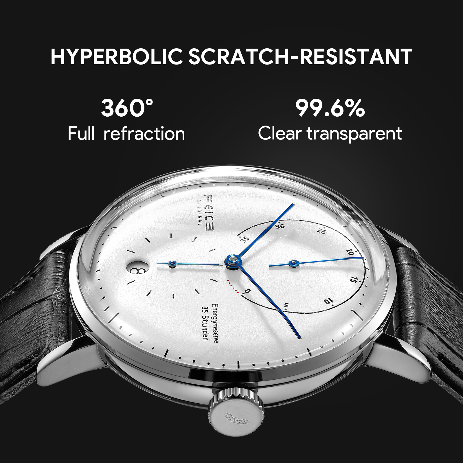 Elegant Modern Bauhaus Minimalist Dress Watch - FM202 -Feice Watch