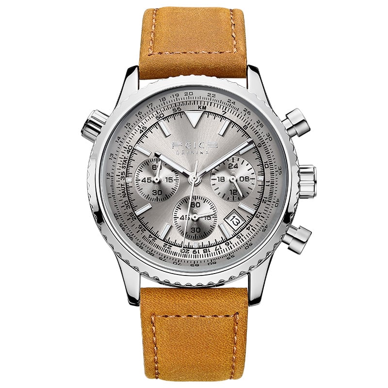 FEICE FK812 Mens Watches Hand-assembled multifunctional vintage green watches for men