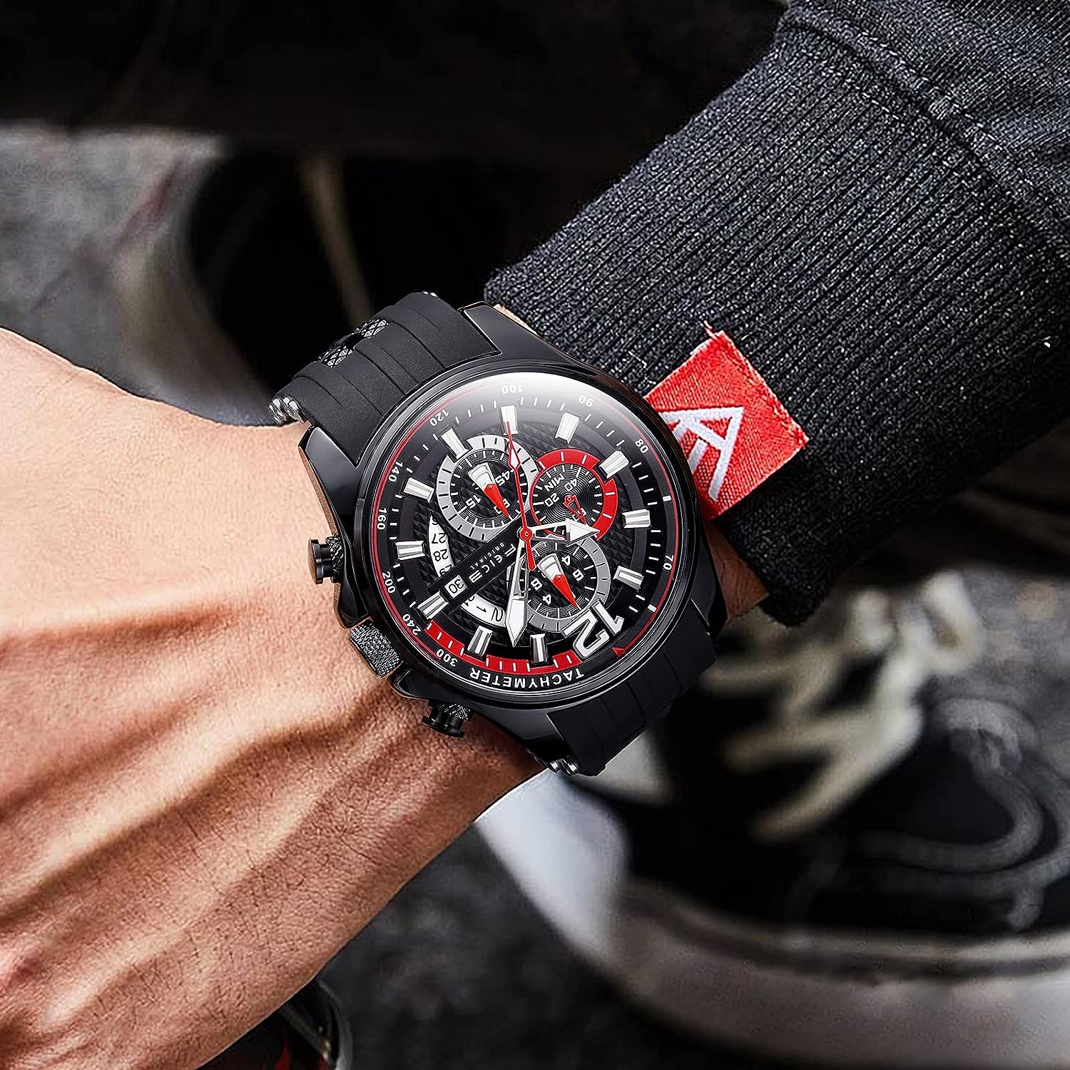 FK037 FEICE Men's Wristwatches Sport Waterproof Chronograph Analog Quartz Watch