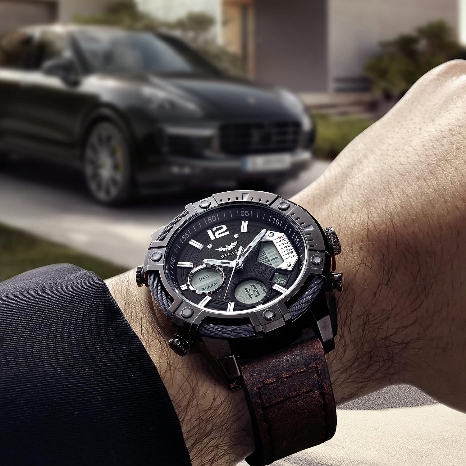 FK038 multifunctional luminescent Industrial style punk watch