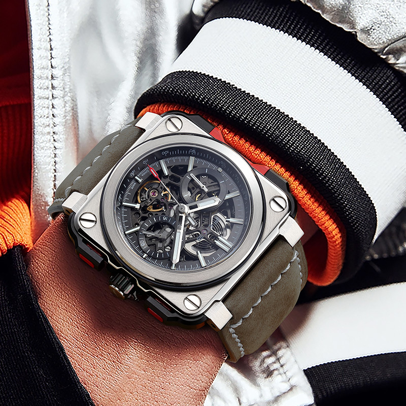 [New Arrival] Feice FM507 Men's Skeleton Mechanical Automatic Watch 10ATM Waterproof