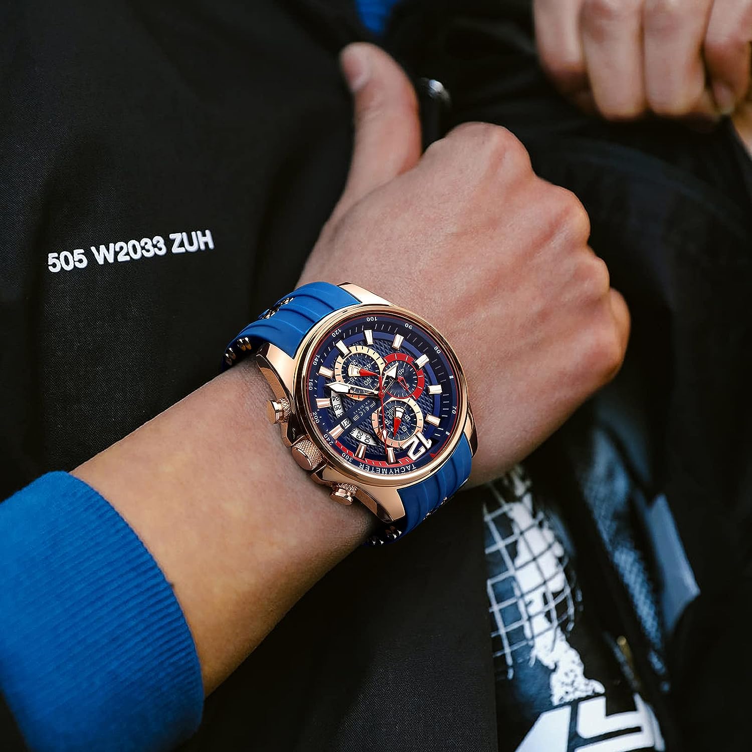 FK037 FEICE Men's Wristwatches Sport Waterproof Chronograph Analog Quartz Watch