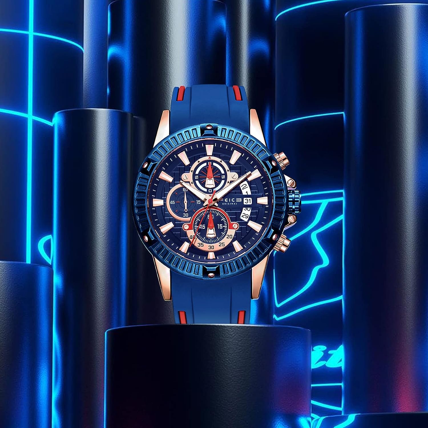 FK037 FEICE Men's Wristwatches Sport Waterproof Chronograph Analog Quartz Watch