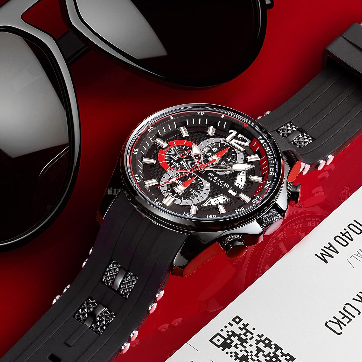 FK037 FEICE Men's Wristwatches Sport Waterproof Chronograph Analog Quartz Watch