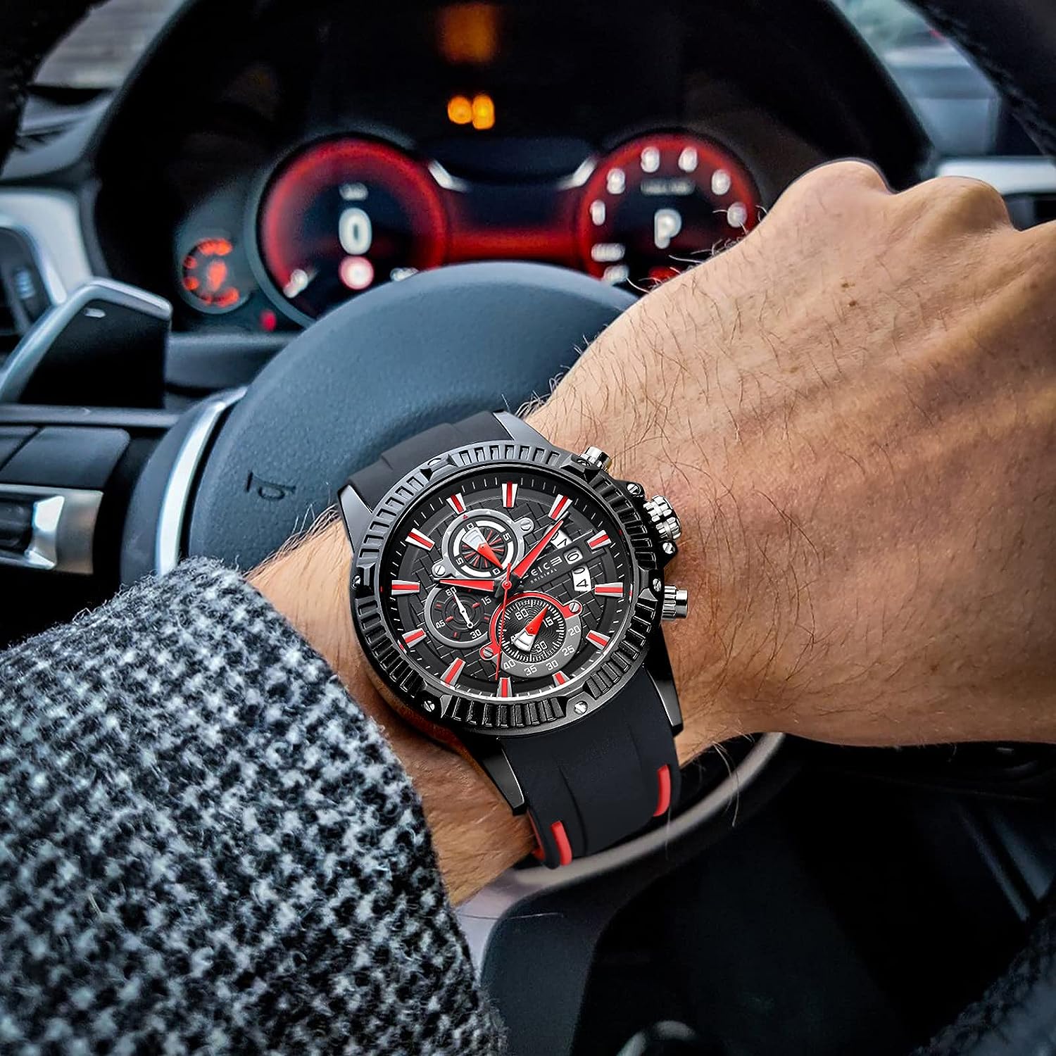 FK037 FEICE Men's Wristwatches Sport Waterproof Chronograph Analog Quartz Watch