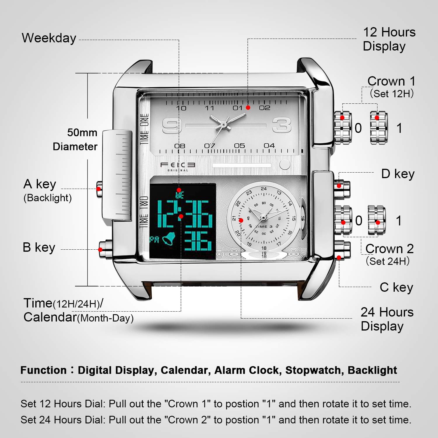 Avant-Garde Timekeeper - FK030-Feice Watch