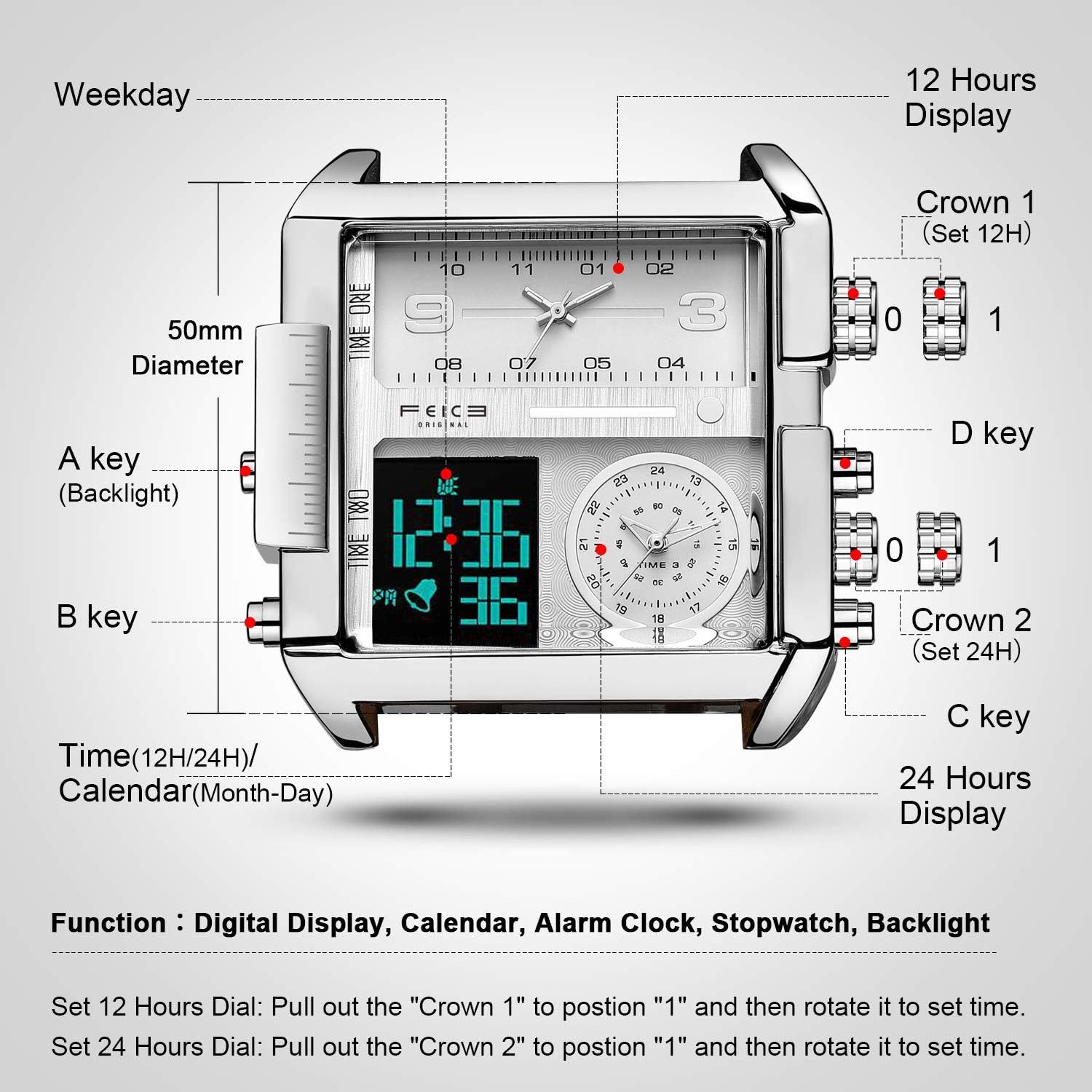 Avant-Garde Timekeeper - FK030-Feice Watch