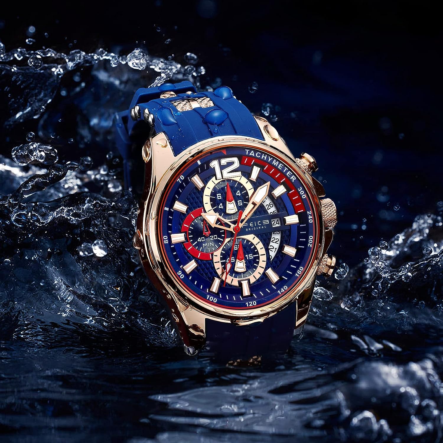 FK037 FEICE Men's Wristwatches Sport Waterproof Chronograph Analog Quartz Watch