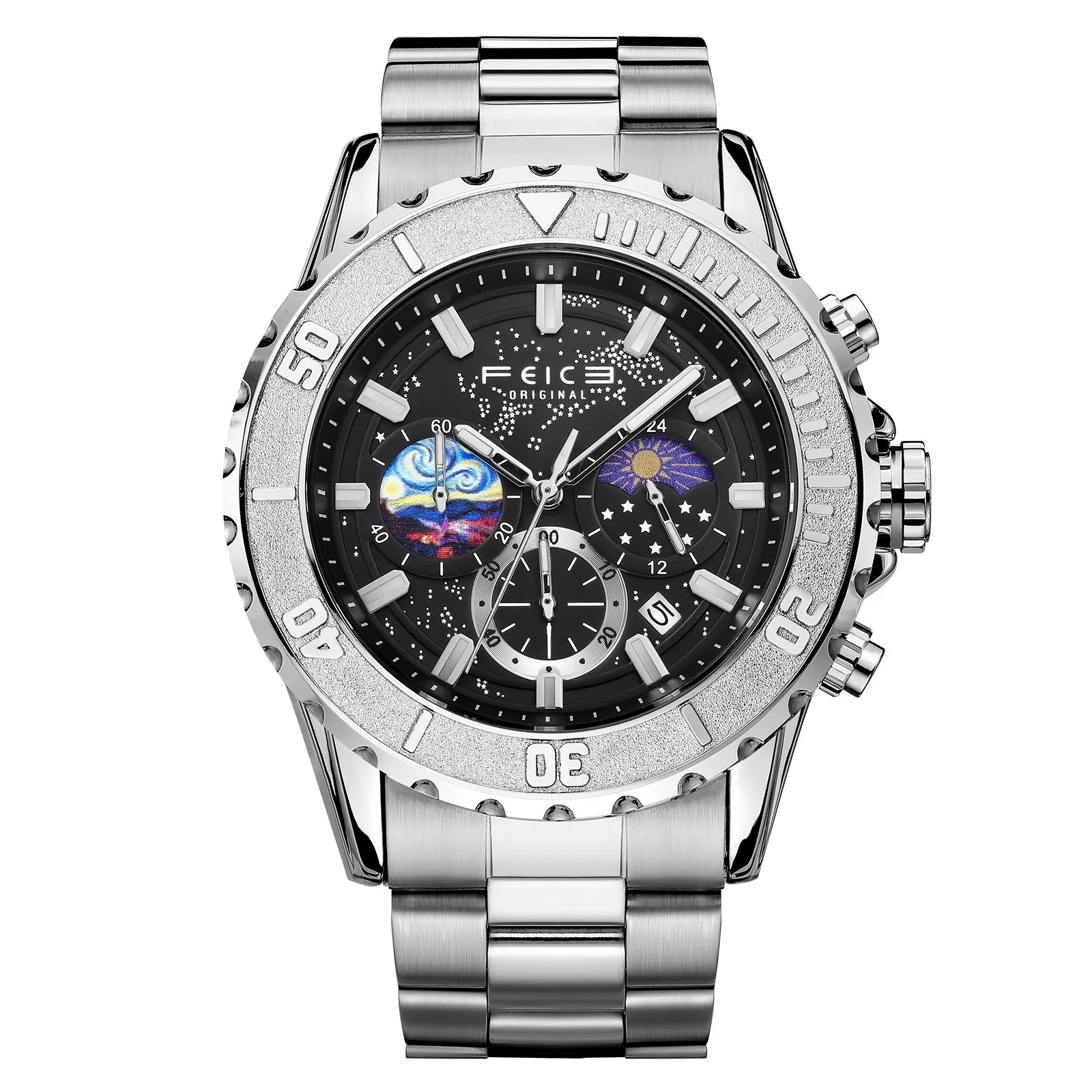 Blue Starry Night Quartz Mens Watch - FM131