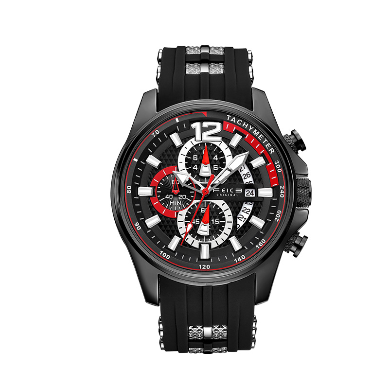 Feice Sporty Black Chronograph - FK037