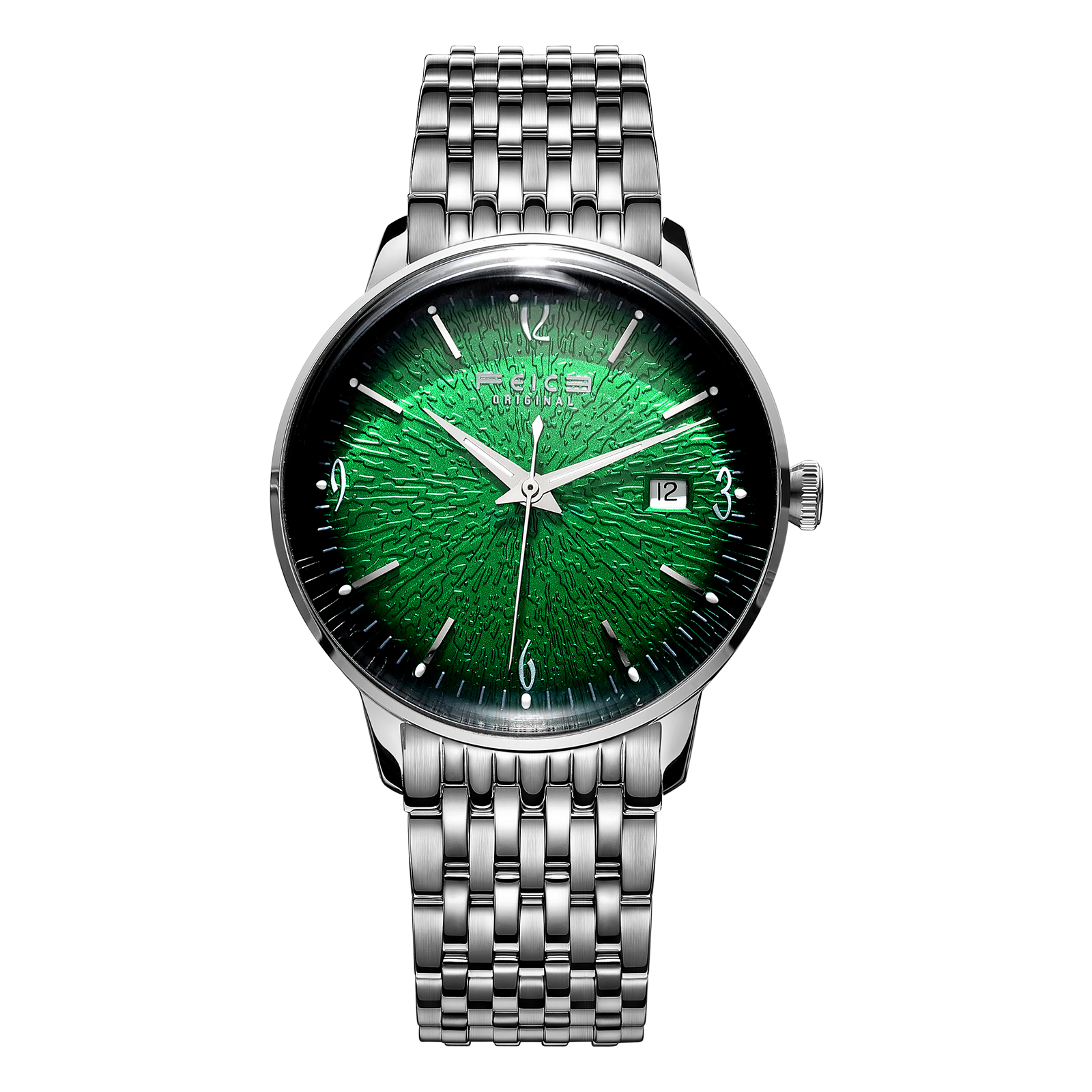 Green Textured Dial Watch - FM221REW