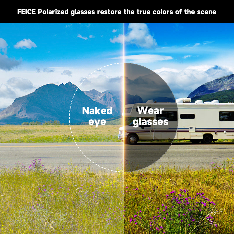 [3 Pairs] FEICE Polarized Unisex Sunglasses – UV Protection, Lightweight Square Frames for Everyday Outdoor Use, Summer 2025 Trends, Great Father's Day Gifts