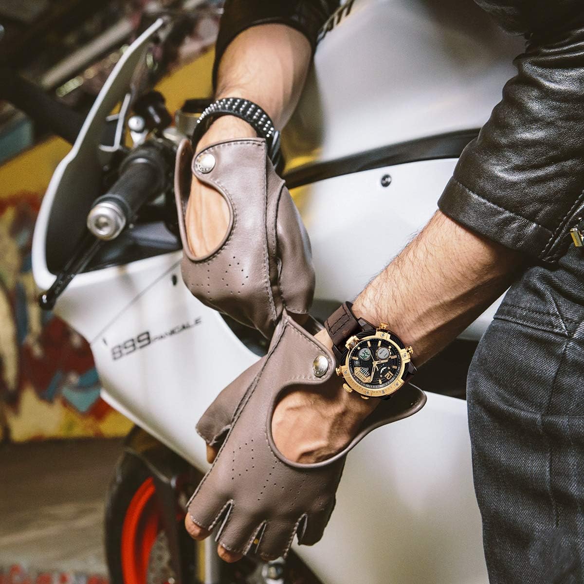 FK038 multifunctional luminescent Industrial style punk watch