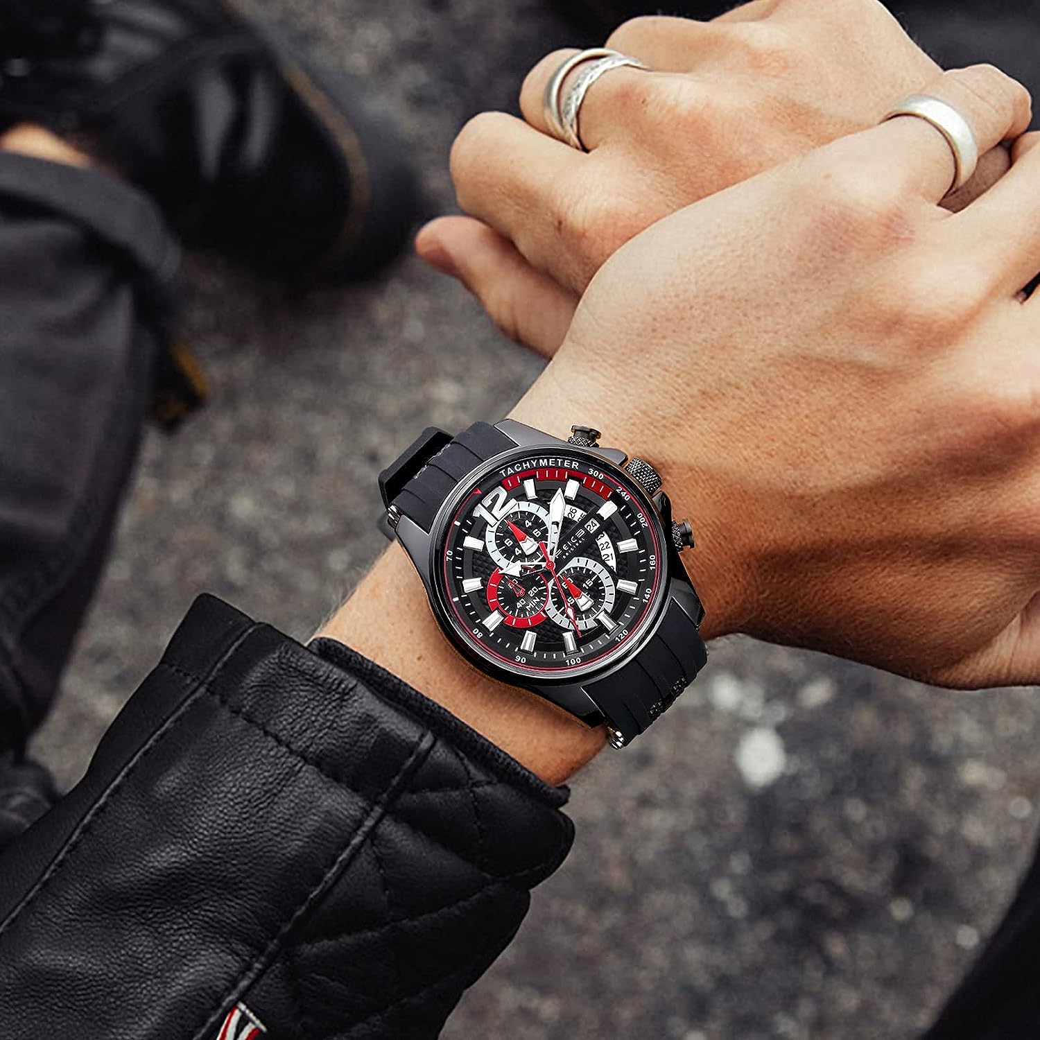 FK037 FEICE Men's Wristwatches Sport Waterproof Chronograph Analog Quartz Watch