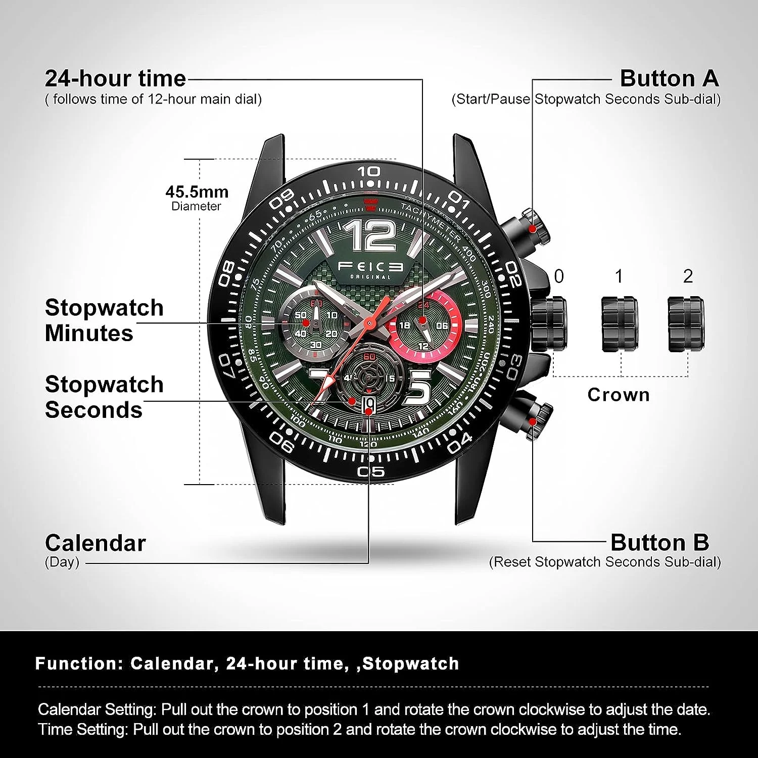 FK220 Sport Waterproof Chronograph Men's Watches