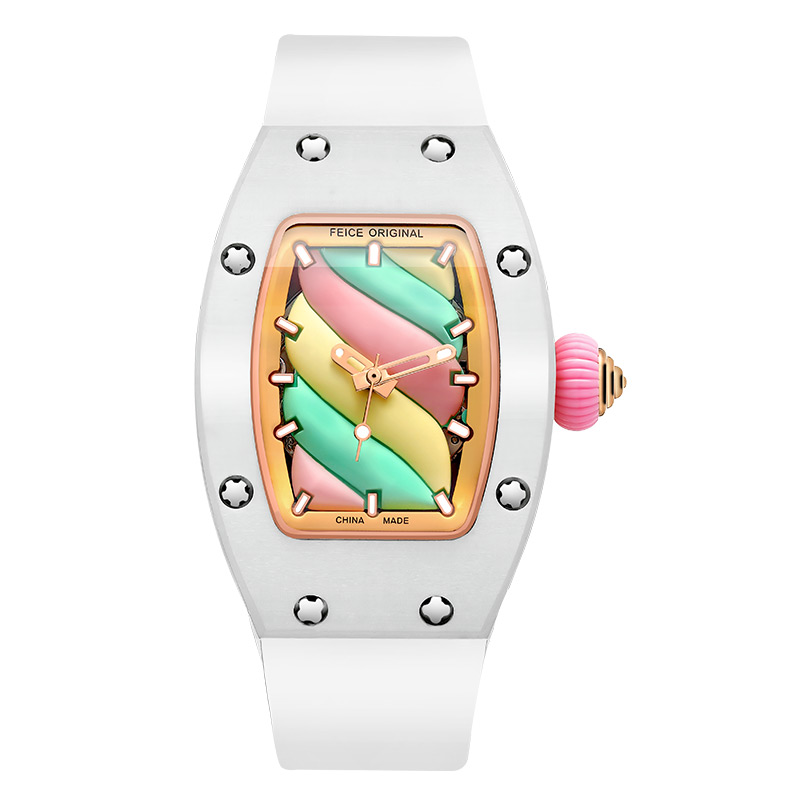 FM606 Skeleton Mechanical Waterproof Wristwatch For Ladies