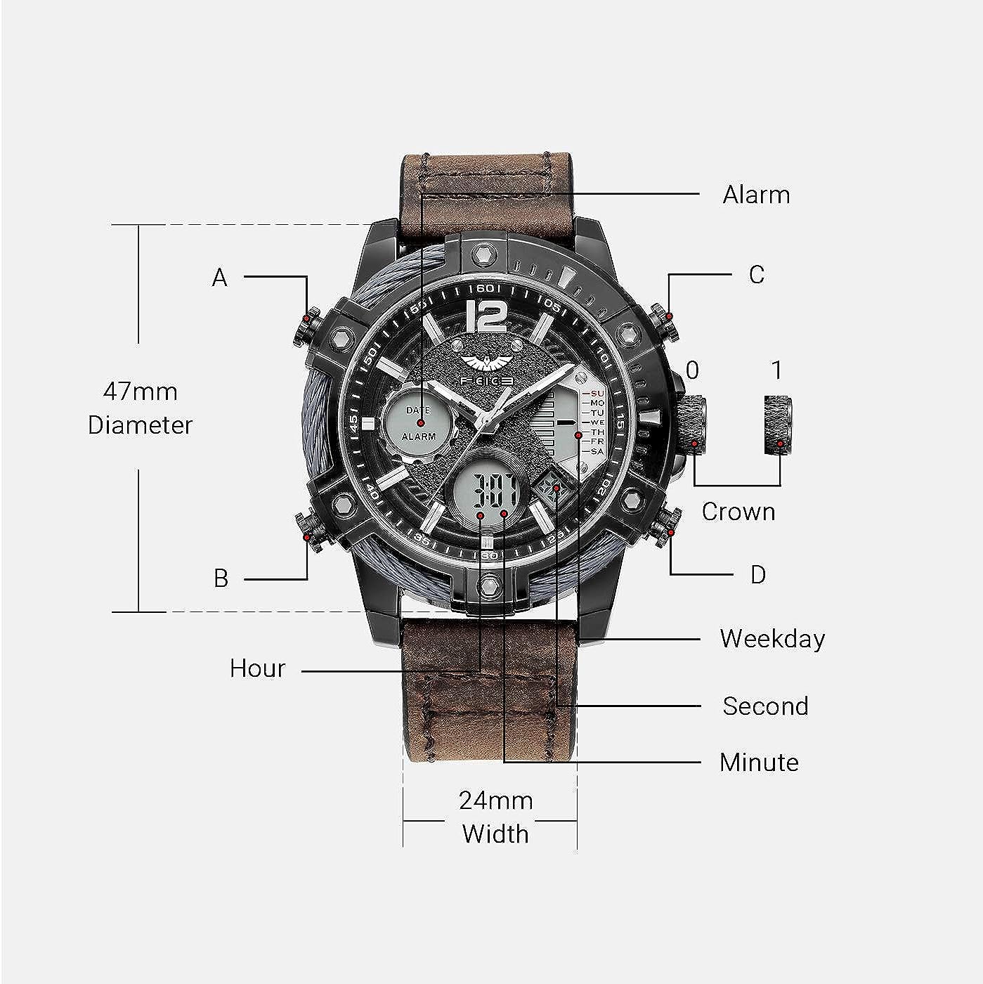 FK038 multifunctional luminescent Industrial style punk watch