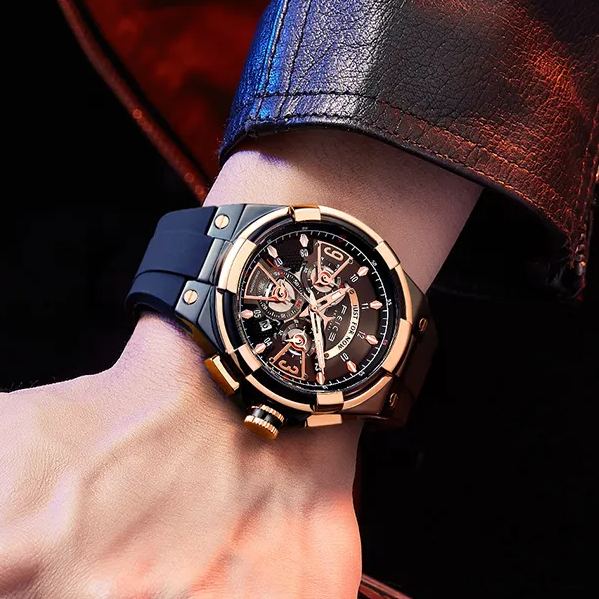 Feicewatch FK026 Casual multifunctional large dial quartz powered brand men's watch waterproof gift