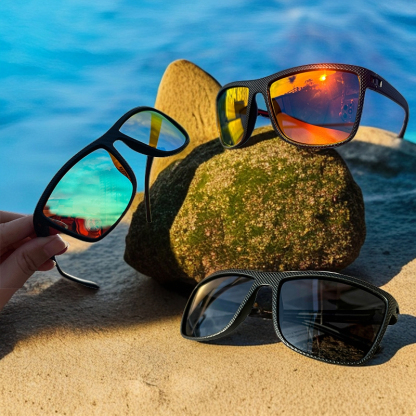 [3 Pairs] FEICE Polarized Unisex Sunglasses – UV Protection, Lightweight Square Frames for Everyday Outdoor Use, Summer 2025 Trends, Great Father's Day Gifts