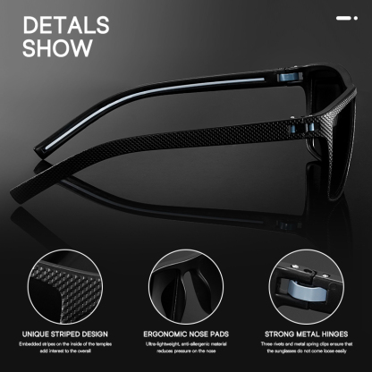 [3 Pairs] FEICE Polarized Unisex Sunglasses – UV Protection, Lightweight Square Frames for Everyday Outdoor Use, Summer 2025 Trends, Great Father's Day Gifts