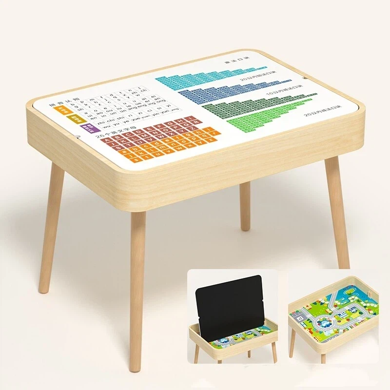 Multifunctional Wooden Building Block Table Set for Kids | Learning & Play Desk | OEM/ODM Educational Toy Supplier