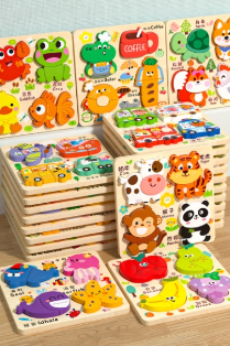 Cognitive Wooden Puzzle Set (8 Themes) | Educational Montessori Learning Toy for Wholesale & OEM