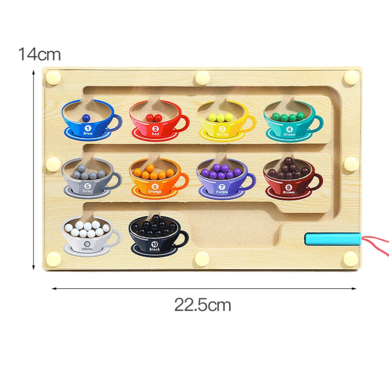 Small coffee cup color classification maze