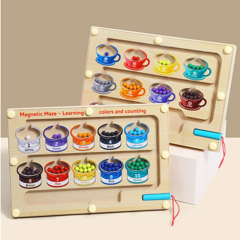 Small coffee cup color classification maze