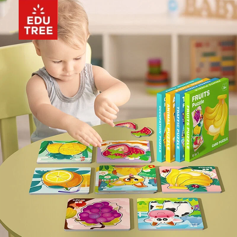 English–Chinese Bilingual Wooden Puzzle Set