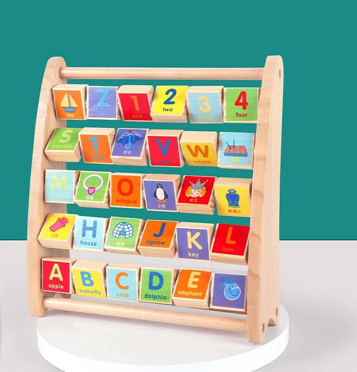 Wooden Alphabet Flip Learning Board