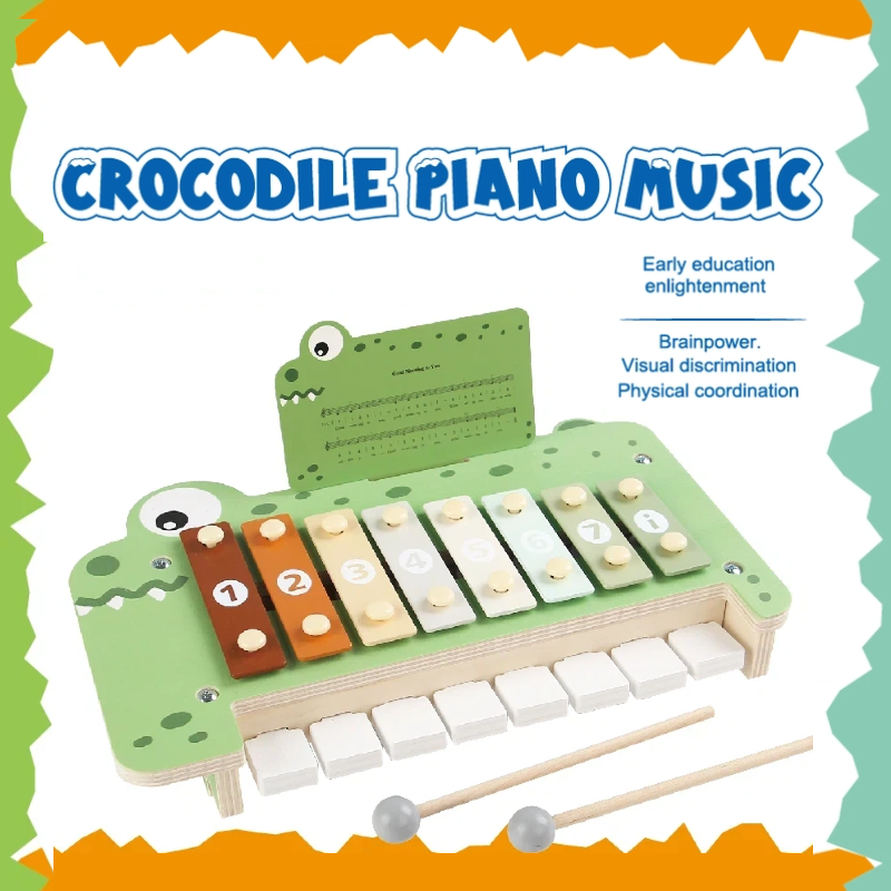 Montessori Wooden Crocodile Xylophone Toy