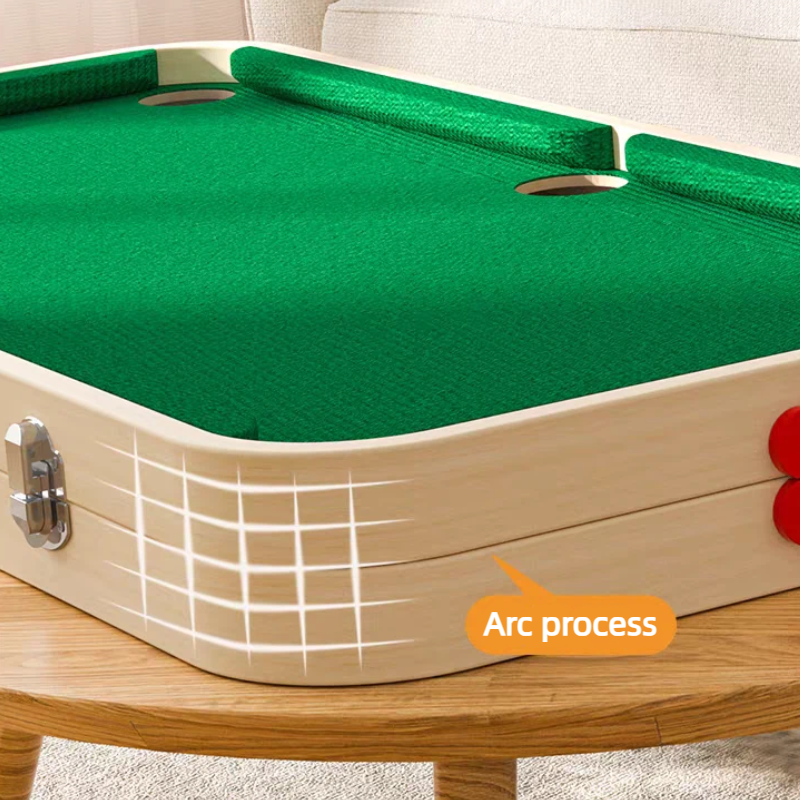 6-in-1 Wooden Tabletop Game Set with Billiards, Traffic Game, Battle Game, Curling, Pinball and Shuffleboard