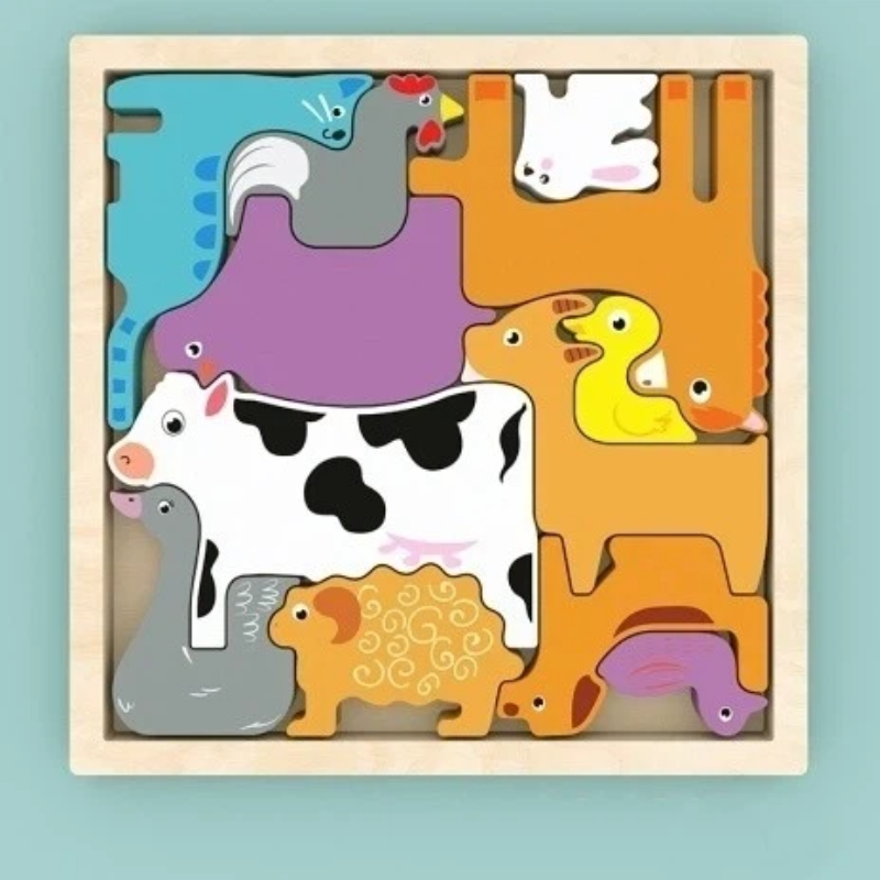 Wooden 3D Chunky Puzzle