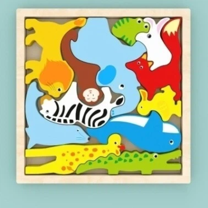 Wooden 3D Chunky Puzzle