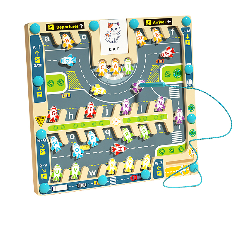 Wholesale Wooden Magnetic Alphabet Maze Board | Montessori Educational Toy Supplier