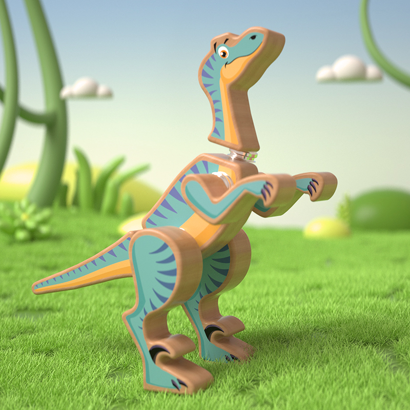 Jurassic Wooden Dinosaur Assembly Set