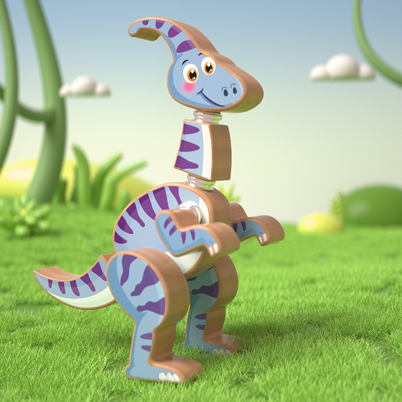 Jurassic Wooden Dinosaur Assembly Set