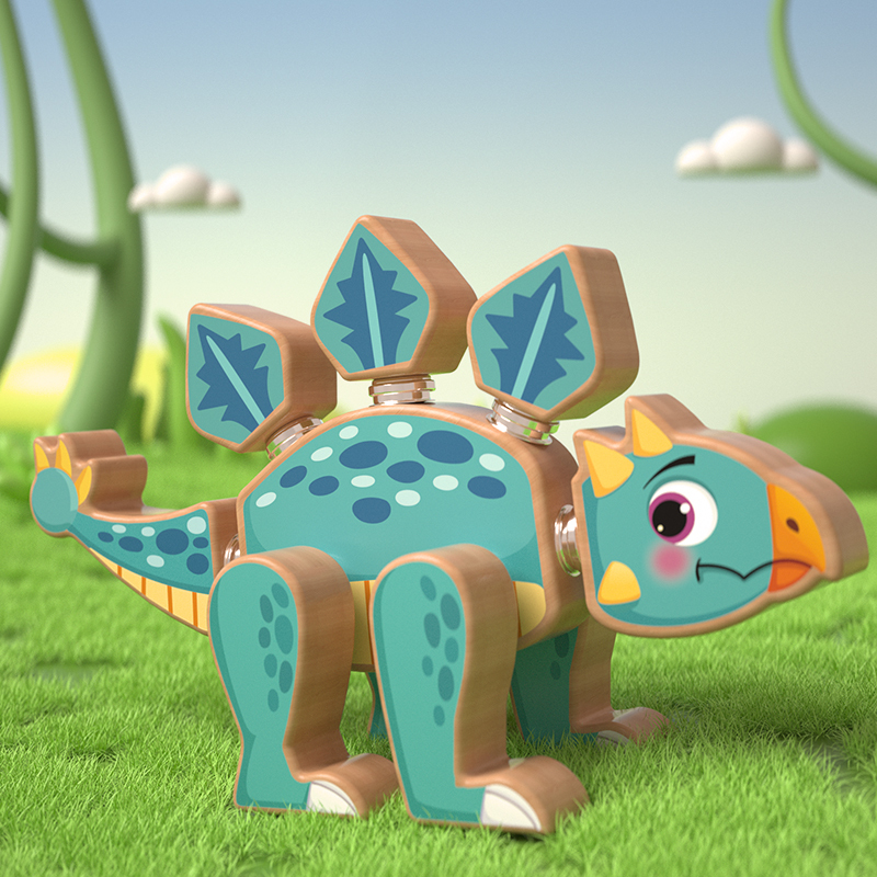 Jurassic Wooden Dinosaur Assembly Set