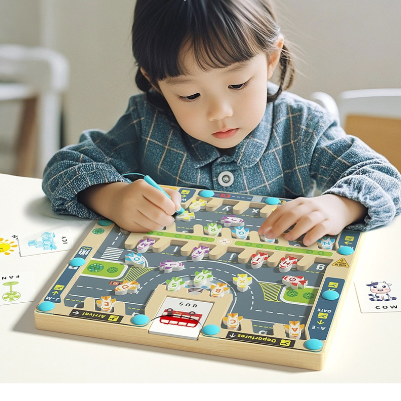 Wholesale Wooden Magnetic Alphabet Maze Board | Montessori Educational Toy Supplier