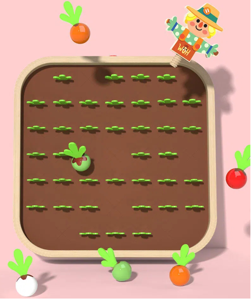 Wooden Radish Pulling Game