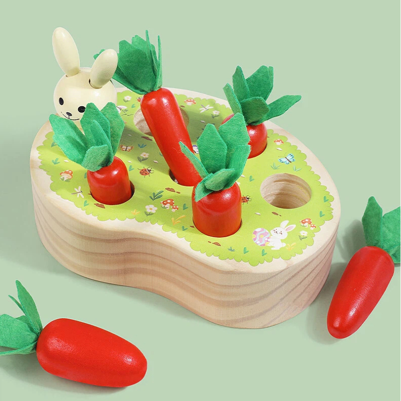 Wooden Carrot Harvest Game