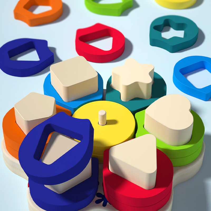 Flower Shape Wooden Stacking Column