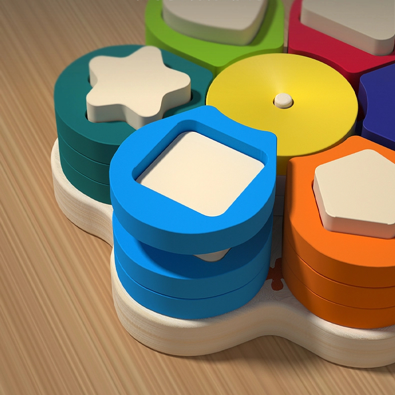 Flower Shape Wooden Stacking Column