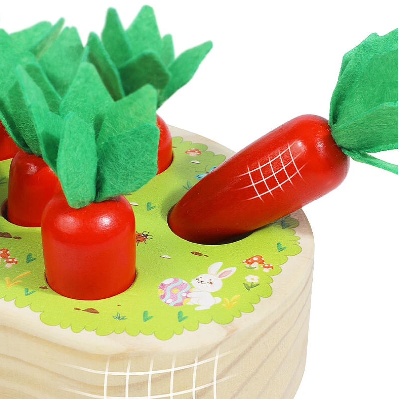Wooden Carrot Harvest Game