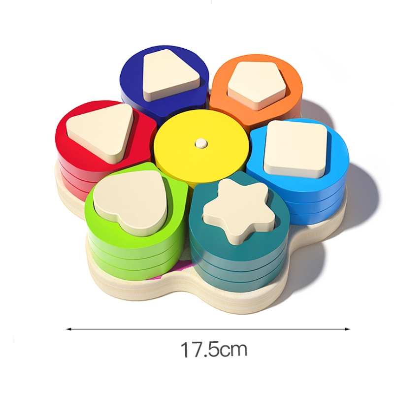 Flower Shape Wooden Stacking Column