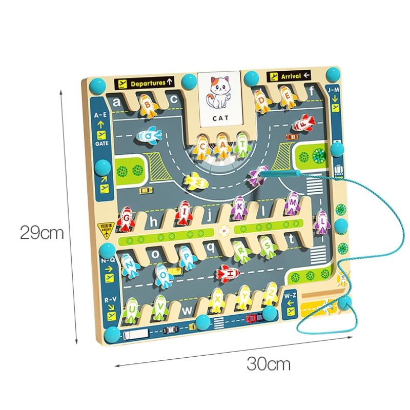 Wholesale Wooden Magnetic Alphabet Maze Board | Montessori Educational Toy Supplier
