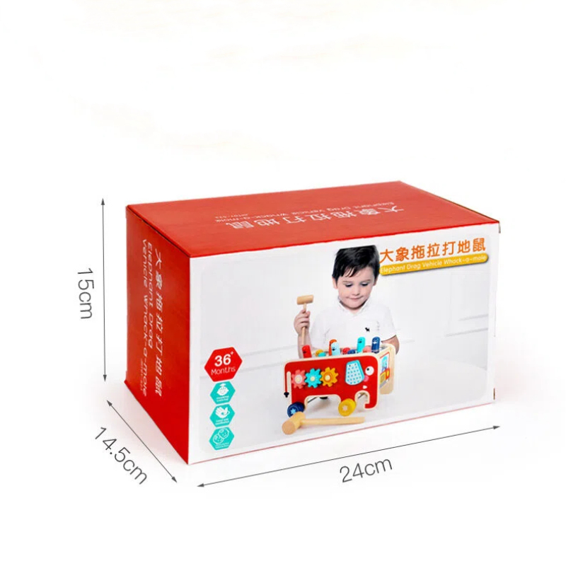 Elephant Whack-a-Mole & Xylophone Wooden Toy Set