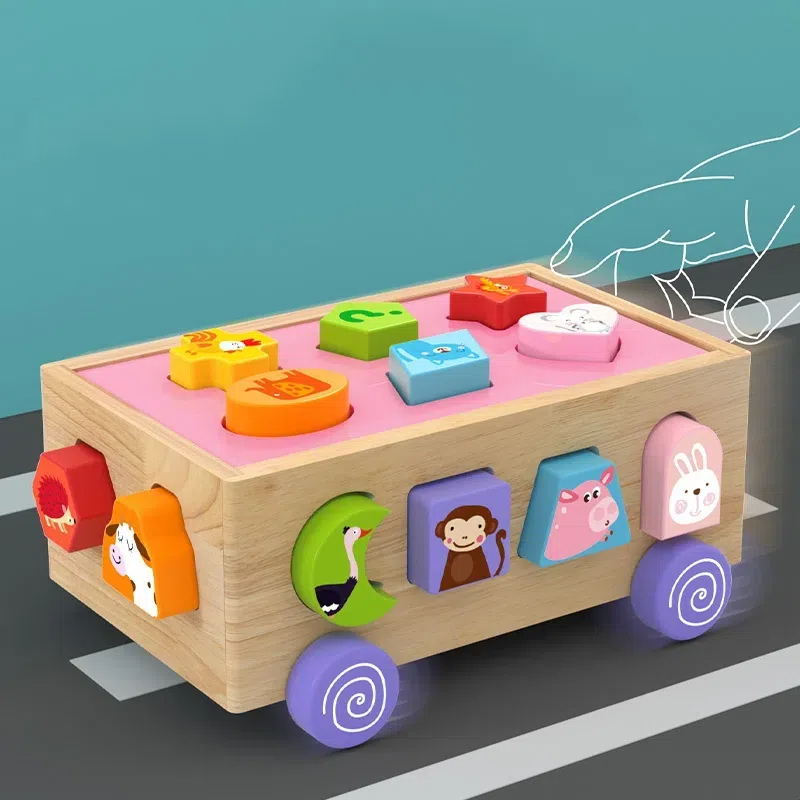 18-Hole Animal Shape Sorting Box