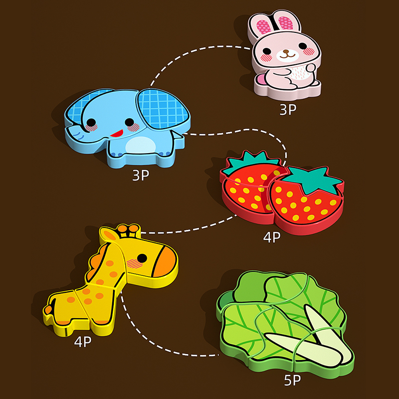 Cartoon Four in One Puzzle (Plastic Seal)